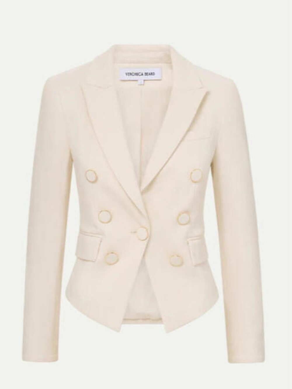 NEW Veronica Beard Diego Dickey Jacket, Cotton, Ecru, Size 10